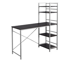 Load image into Gallery viewer, Ladder Bookcase Desk in Espresso & Silver