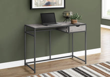 Load image into Gallery viewer, Industrial Desk with Storage Drawers in Gray Woodgrain and Dark Gray Metal