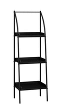Load image into Gallery viewer, Curved Bookcase with 3 Shelves in Black