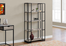 Load image into Gallery viewer, Industrial Dark Taupe & Black Bookcase