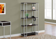 Load image into Gallery viewer, Industrial Espresso & Silver Bookcase