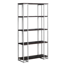 Load image into Gallery viewer, Industrial Espresso & Silver Bookcase