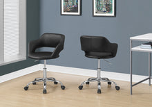 Load image into Gallery viewer, Black Low Back Office Chair with Keyhole