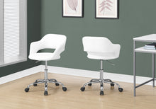 Load image into Gallery viewer, White Low Back Office Chair with Keyhole