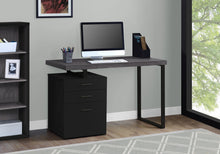 Load image into Gallery viewer, Reversible 47" Gray Woodgrain & Black Desk