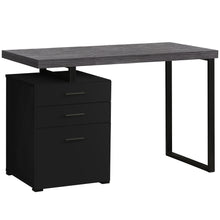 Load image into Gallery viewer, Reversible 47" Gray Woodgrain & Black Desk