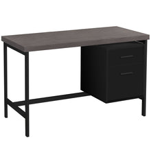 Load image into Gallery viewer, Gray & Black 47" Desk with Included File