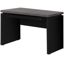 Load image into Gallery viewer, Gray & Black 47" Desk with Keyboard Tray