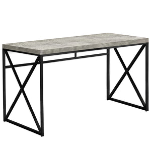 Factory-Style 47" Desk in Reclaimed Gray Wood
