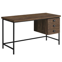 Load image into Gallery viewer, 55" Desk with Floating Cabinet in Brown Reclaimed Wood