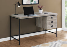 Load image into Gallery viewer, 55" Desk with Floating Cabinet in Taupe Reclaimed Wood