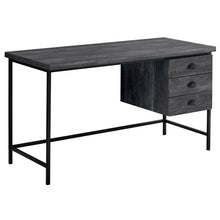 Load image into Gallery viewer, 55" Desk with Floating Cabinet in Black Reclaimed Wood