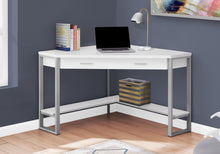 Load image into Gallery viewer, 42&quot; Corner Desk in White &amp; Silver
