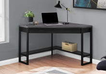 Load image into Gallery viewer, 42" Corner Desk in Gray Wood and Black