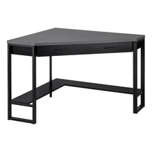 Load image into Gallery viewer, 42&quot; Corner Desk in Gray Wood and Black
