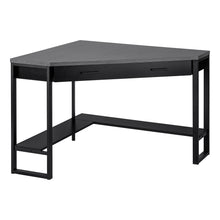 Load image into Gallery viewer, 42" Corner Desk in Gray Wood and Black