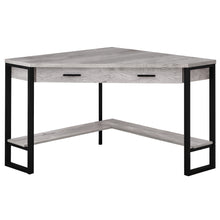 Load image into Gallery viewer, 42&quot; Corner Desk in Reclaimed Gray Wood and Black
