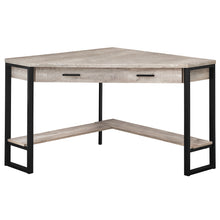 Load image into Gallery viewer, 42" Corner Desk in Reclaimed Taupe Wood and Black
