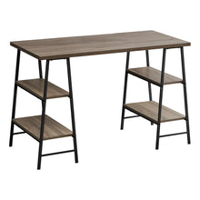 Load image into Gallery viewer, 48" Twin Ladder Desk in Dark Taupe & Black