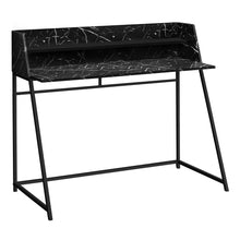 Load image into Gallery viewer, 48" Desk with High Sides & Shelf in Black Marble Finish