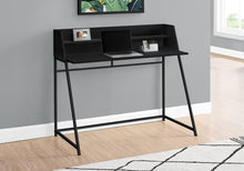 Load image into Gallery viewer, 48&quot; Desk with High Sides &amp; Shelf in Matte Black
