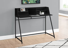 Load image into Gallery viewer, 48" Desk with High Sides & Shelf in Matte Black