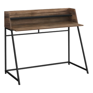 48" Desk with High Sides & Shelf in Reclaimed Brown Wood