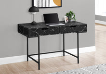 Load image into Gallery viewer, 48" 2-Drawer Table Desk in Black Marble Finish