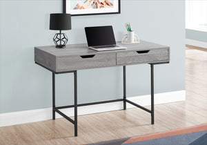 48" 2-Drawer Table Desk in Gray Woodgrain