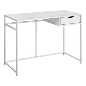 42" Utilitarian 1-Drawer Desk in White