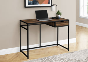 42" Utilitarian 1-Drawer Desk in Reclaimed Brown Wood