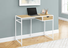 Load image into Gallery viewer, 42" Utilitarian 1-Drawer Desk in Natural Wood