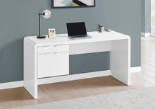 Load image into Gallery viewer, 60" Art Deco Desk with 2 Reversible Drawers in White