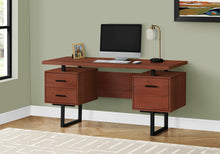 Load image into Gallery viewer, Floating Modern Desk with 3 Drawers in Cherry