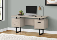 Load image into Gallery viewer, Floating Modern Desk with 3 Drawers in Modern Taupe