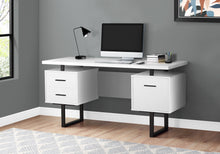 Load image into Gallery viewer, Floating Modern Desk with 3 Drawers in Modern White