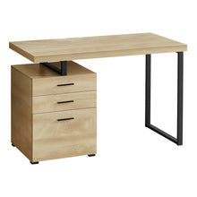 Load image into Gallery viewer, Natural Wood 48" Reversible Desk with File