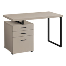 Load image into Gallery viewer, Modern Taupe 48" Reversible Desk with File
