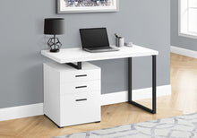 Load image into Gallery viewer, Modern White/Black 48" Reversible Desk with File