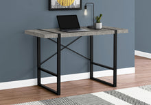 Load image into Gallery viewer, Concrete & Black X-Frame 48" Barn Desk