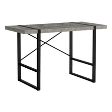 Load image into Gallery viewer, Concrete & Black X-Frame 48" Barn Desk