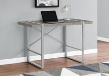 Load image into Gallery viewer, Concrete &amp; Silver X-Frame 48&quot; Barn Desk
