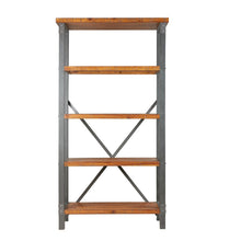 Load image into Gallery viewer, 54" Modern Acacia Veneer Desk with Storage Drawer