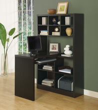 Load image into Gallery viewer, Contemporary Cappuccino Desk &amp; Bookcase Combination
