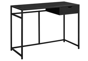 Modern Black 42" Office Desk in Minimalist Style