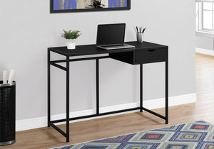 Modern Black 42" Office Desk in Minimalist Style