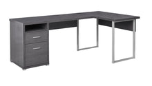 Load image into Gallery viewer, 79" L-Shaped Grey Corner Office Desk w/ Flexible Position