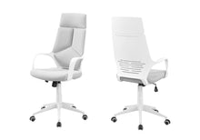 Load image into Gallery viewer, Rolling White & Grey Ergonomic Office Chair