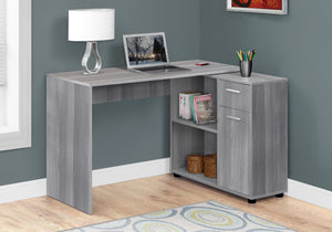 Versatile 46" Grey Office Desk w/ Storage