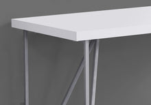 Load image into Gallery viewer, 48" White & Silver Computer Desk w/ Rectangular Design